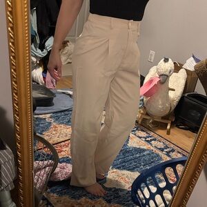 Elegant Cream Women's Pants